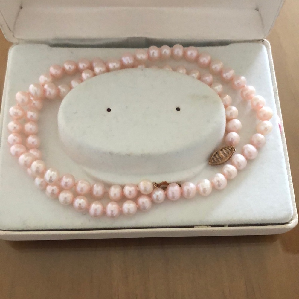Real pink pearls